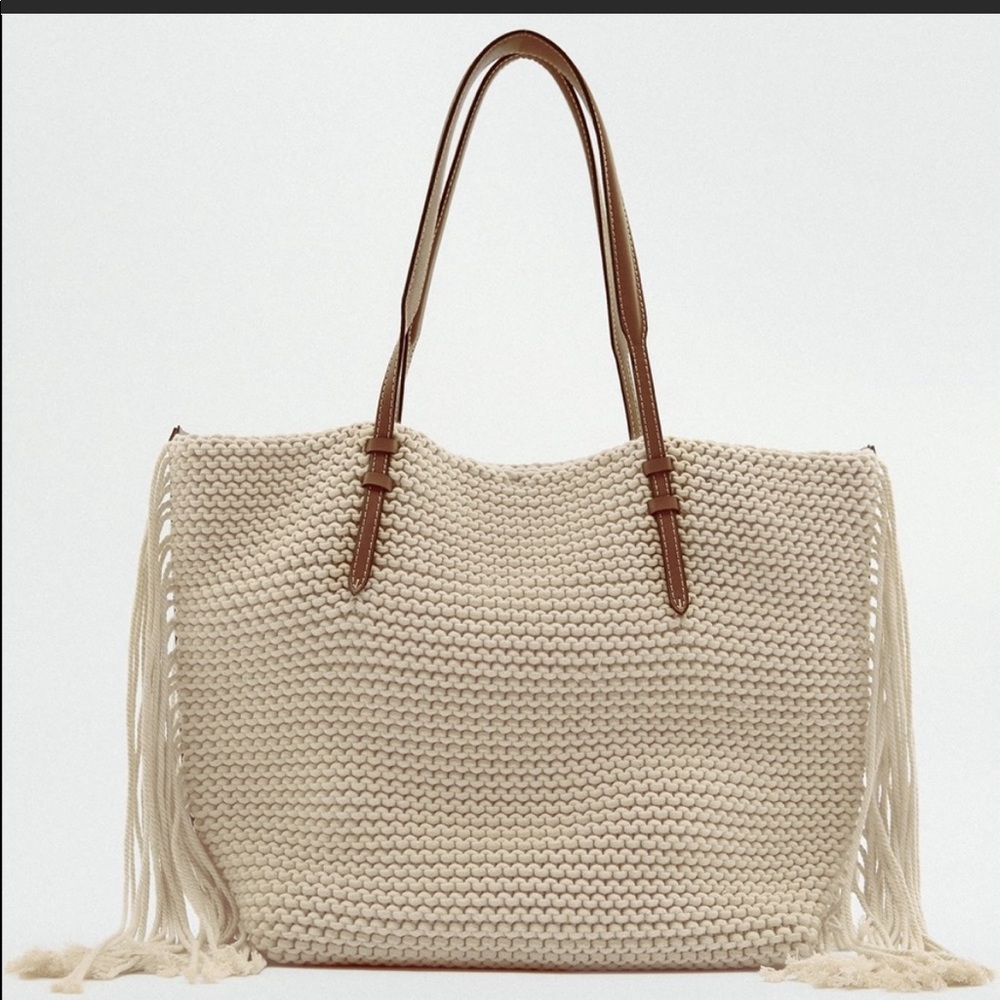 Zara fringe macramé bag (in search of)